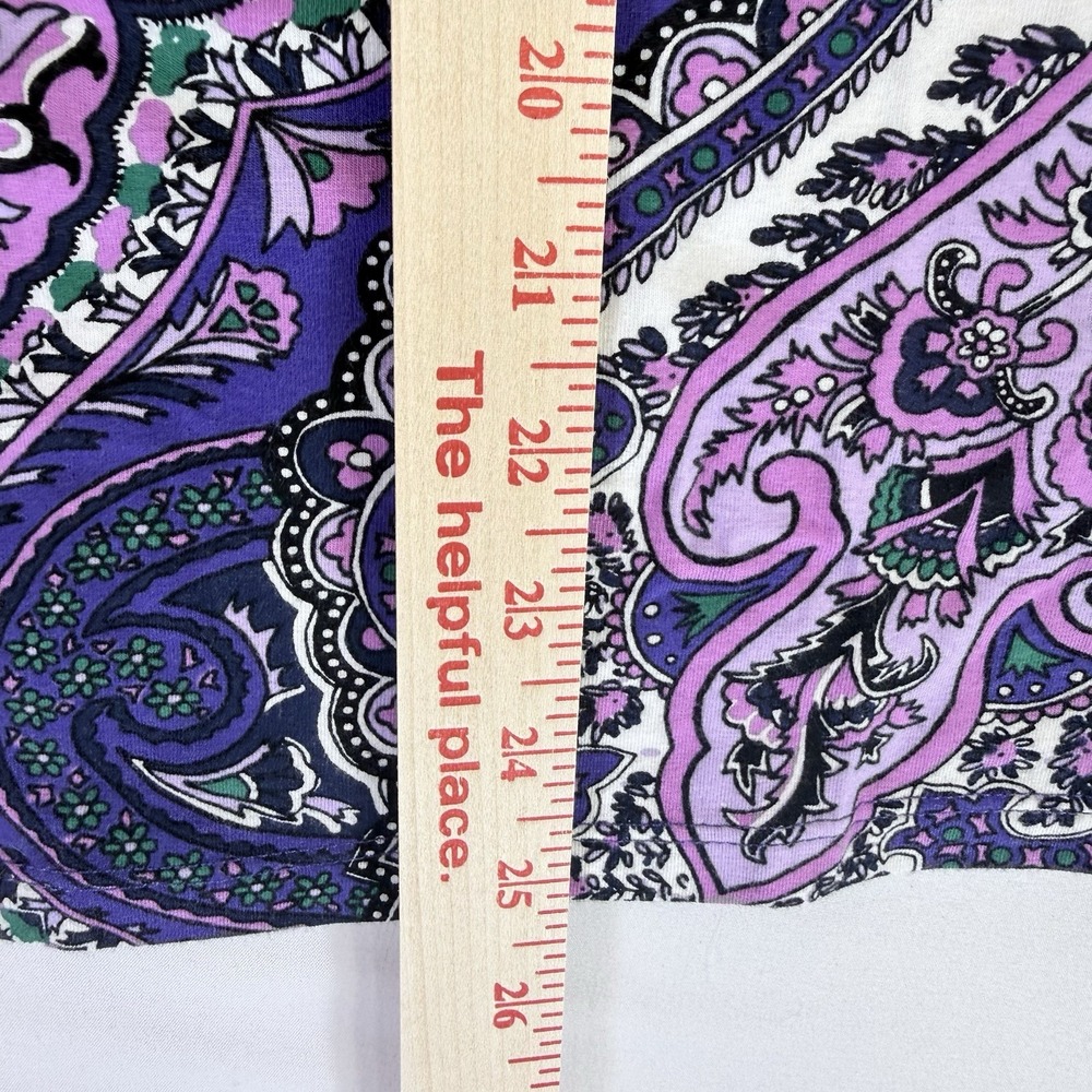 NWT Talbots The Talbots Tee Medium Purple Paisley Medallion Long Sleeve NEW - Picture 8 of 9